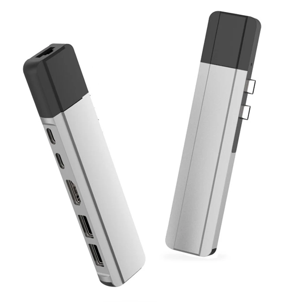 USB C концентратор к HDMI Rj45 1000 м Thunderbolt 3 адаптер type док станция для MacBook Pro/Air 2018 с PD