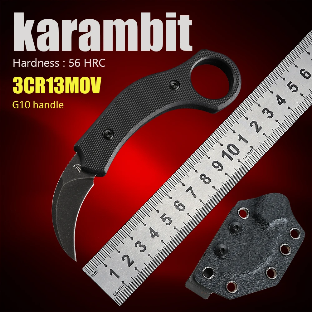 

Mini Karambit Knifes Outdoor Utility Tactical Fixed Blade Knife Camping Self Defense EDC Tools G10 Handle Survival Knives Csgo