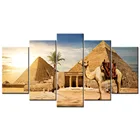 Пирамиды, египетские картины из 5 частей, современный плакат, Настенная картина для домашнего декора