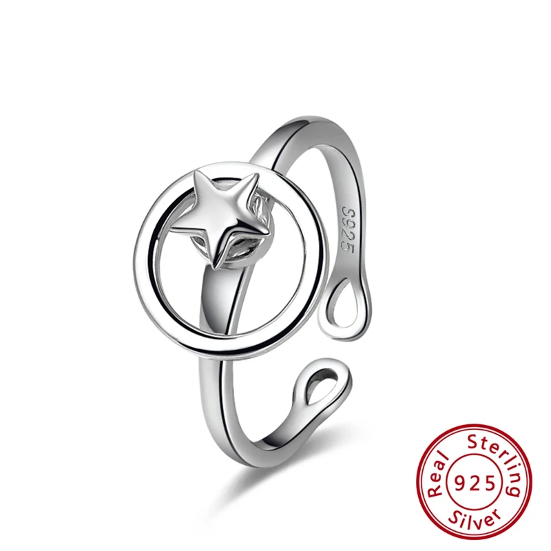 SR126 ORSA JEWELS женские кольца из натуральной 925 пробы, Серебряное двойное сферическое необычное регулируемое женское уникальное кольцо, ювелирное изделие SR120 - Цвет камня: SR126