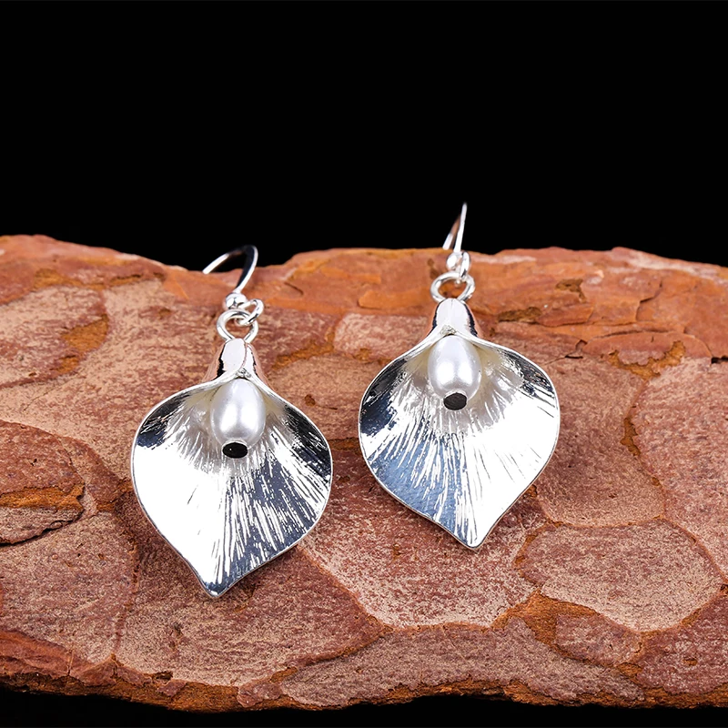 Женские серьги подвески с искусственным жемчугом Z4M124|Серьги-подвески| |