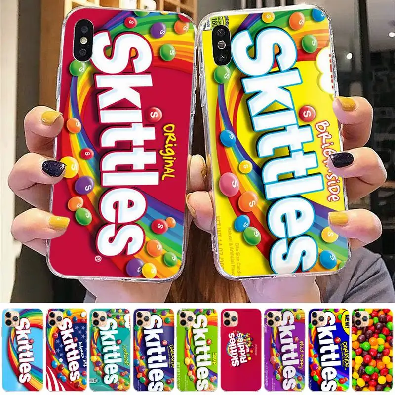 

Skittles Sweet Sour Fruit Candies Phone Case for iphone 13 11 12 pro XS MAX 8 7 6 6S Plus X 5S SE 2020 XR case