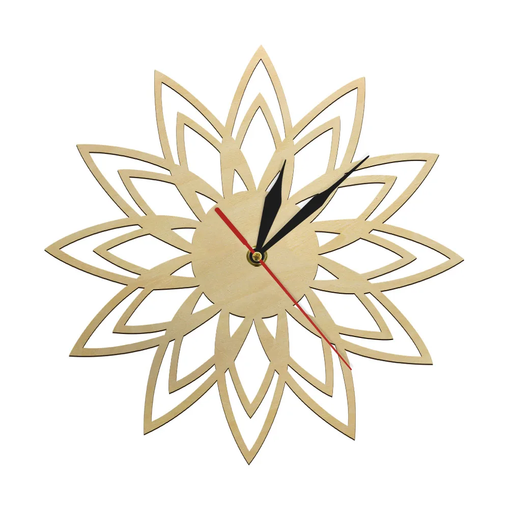 Mid Century современные деревянные настенные часы Sunburst домашний декор бесшумные не тикающие настенные часы натуральные настенные художественные бесшумные настенные часы