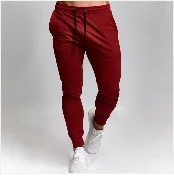 SHUJIN PuimentiuaAutumn Solid Loose Straight Men's Casual Pants Long Trousers Waist Pants Men Plus Size Cotton pantolon erkek