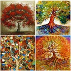 5D алмазная живопись сделай сам, вышивка с деревом, пейзажем, украшение, мозаика из смолы, полная квадратная мозаика, домашняя мозаика, полная круглая вышивка крестиком