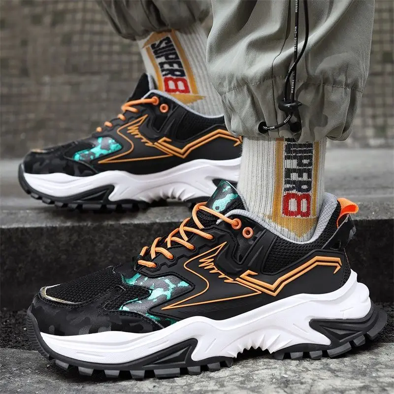 

Men Sports Shoes Spring Autumn New Fashion Casual Sports Shoe Breathable Running Shoe Thick-soled Old Shoes Men Shoes Male Shoes
