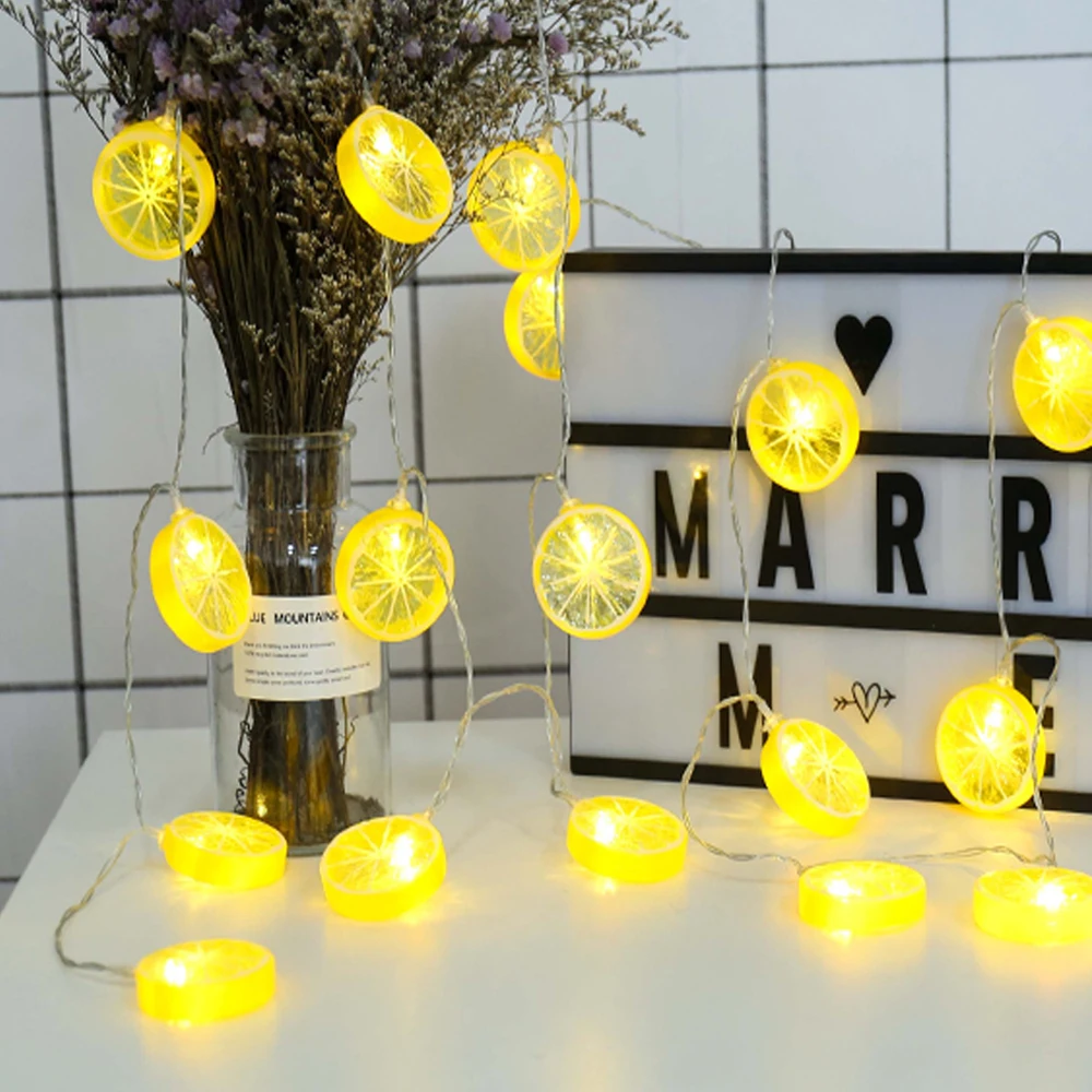 

Lemon Slices String Light Ramadan Decoration Fairy String Lights Aesthetic Room Decor Room Party Christmas Decoration Salon