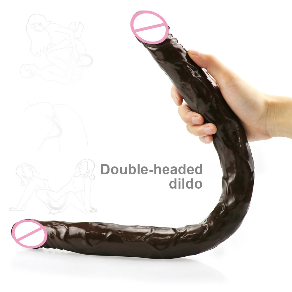 GaGu реалистичный фаллоимитатор с двойной головкой 21 56 дюйма интимные игрушки для