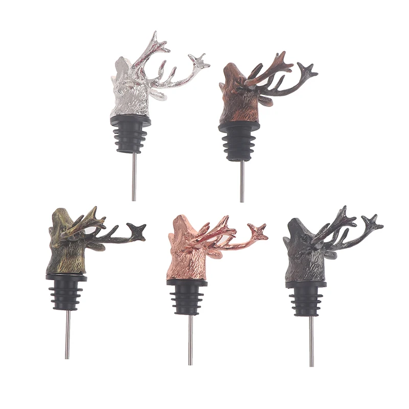 Сплав цинка Олень голова оленя вино Pourer уникальные бутылки вина пробки аэраторы