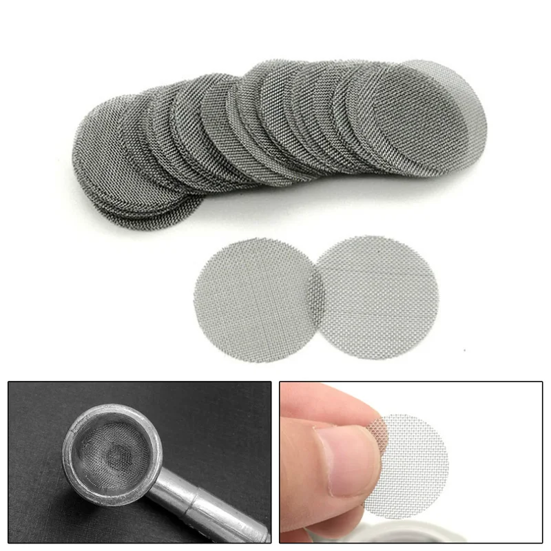 

Edelstahl Pfeifen Siebe Tabak rauchen Schirm Pfeifensieb Einlegesiebe 25PCS