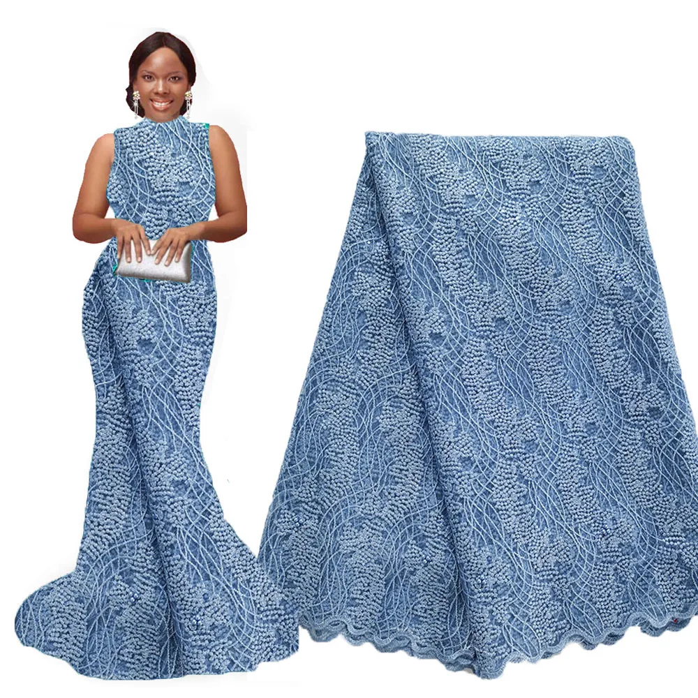 Элегантная фиолетовая Золотая оптовая продажа нигерийских кружевных тканей для