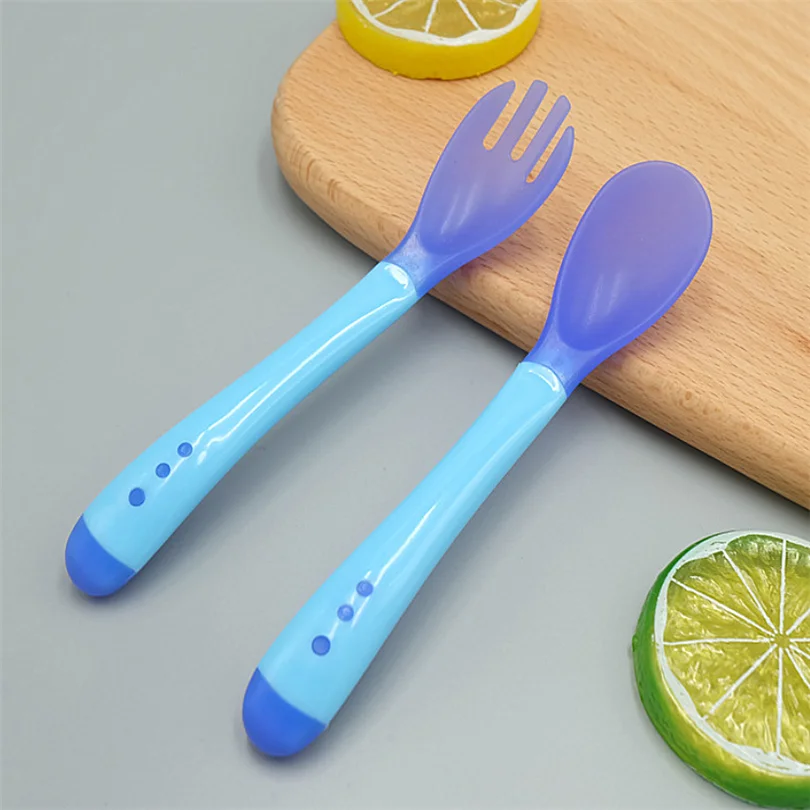 Ложка для грудничков Температура теплочувствительная новорожденного забота о кормлении Безопасность