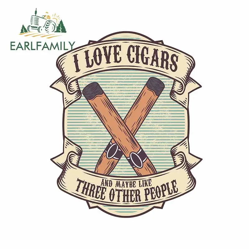 

EARLFAMILY 13 см x 10,5 см для детей с надписью «I Love сигары курение Водонепроницаемый наклейка Ван лобовое стекло наклейки для автомобиля мото бампе...