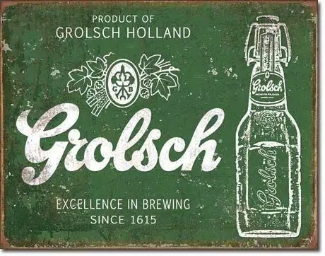 

Grlosch превосходство в пиве, 12x8 дюймов металлический жестяной знак для кофе Домашняя Кухня Бар Паб настенное художественное украшение