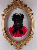 free shipping handmade summer dog dress sexy black red lace pet clothes tutu classic skirt cat poodle maltese yorkie chihuahua