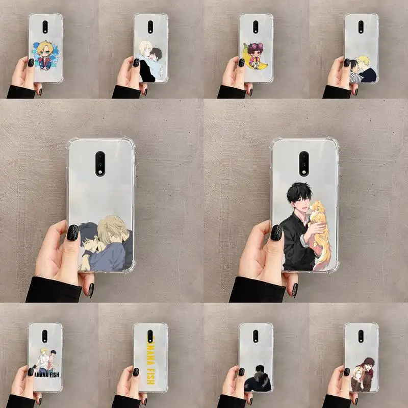 

Banana Fish Phone Case Transparent For OnePlus MEIZU MEITU M 7 8 9 16 17 T PRO XS moible bag