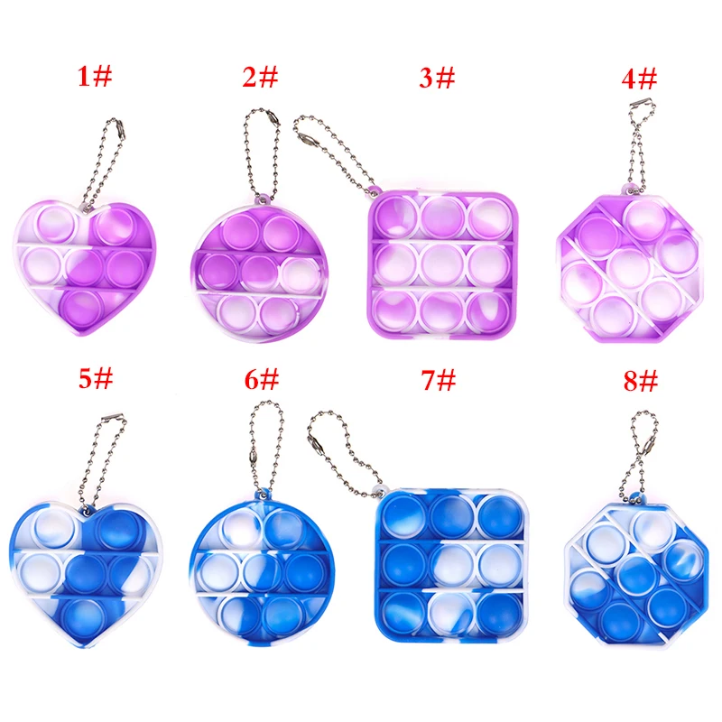 

Push Bubble Sensory Toy Keychain Autism Reliever Stress Toy Stress Reliever Toy Adult Child Funny Keychain Anti-stress Pop Toy