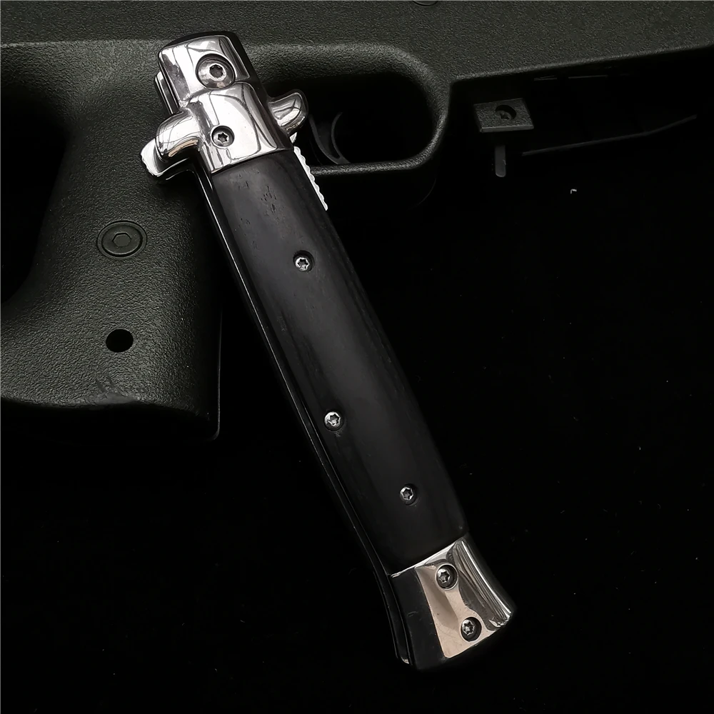 Острый складной нож 225 мм (9 ') изысканный карманный с деревянной ручкой для