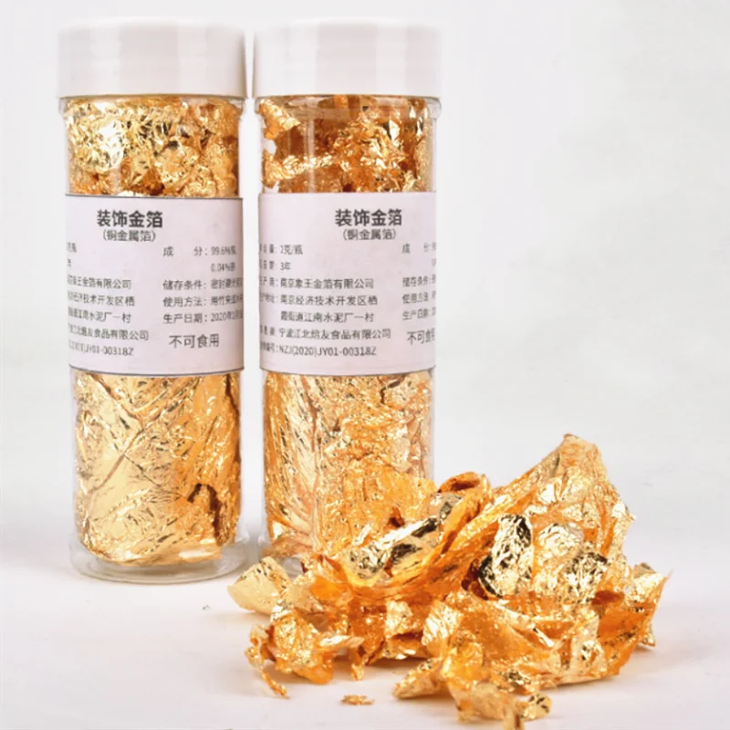 Edible Gold Foil 24K Real Powder Made of Genuine Silver Leaf Food Grade Craft Paper Skincare Decorating | Дом и сад