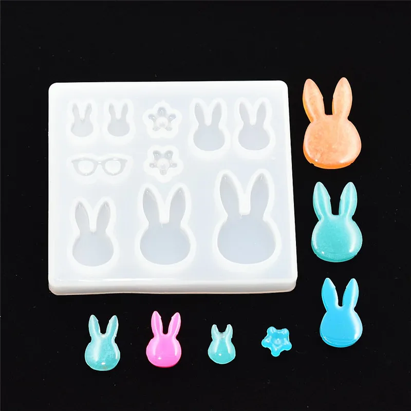 rabbit 1 шт., ожерелье с кошкой и кроликом, сделай сам, ювелирная форма, подвески со шкалой из кристаллов, ювелирные изделия из смолы, формы для изготовления ювелирных изделий, инструмент - Цвет: rabbit