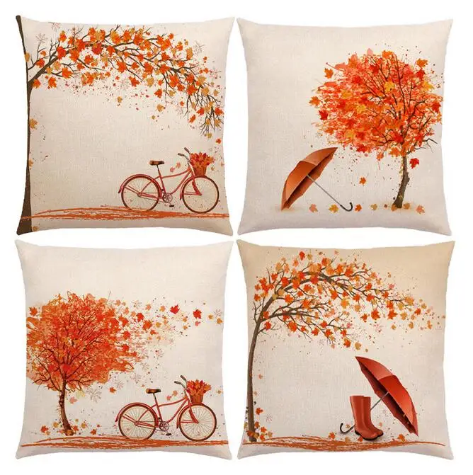 

Бесплатная доставка, наволочка для диванной подушки в осеннем стиле, декоративная наволочка для подушки, украшение для дома, индивидуальны...