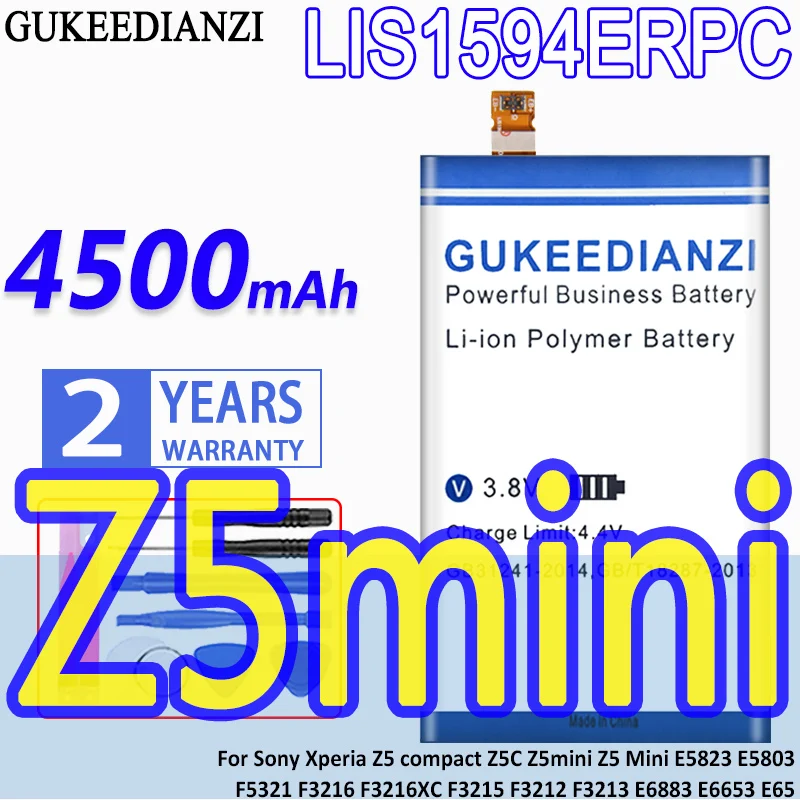 LIS1594ERPC 100% новый 4500mAh литий ионный аккумулятор для Sony Xperia Z5 compact Z5C mini E5823 E6883 E6653 E65