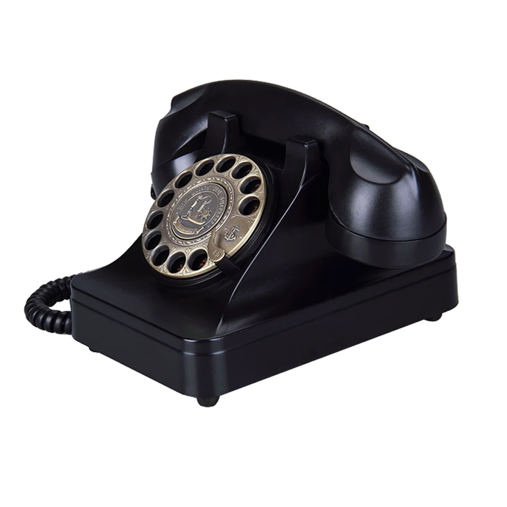 Landline Telephones Corded Antique Rotary Dial Telephone Vintage Classic Phone for Home  Office Decor Novelty Gift for Antique