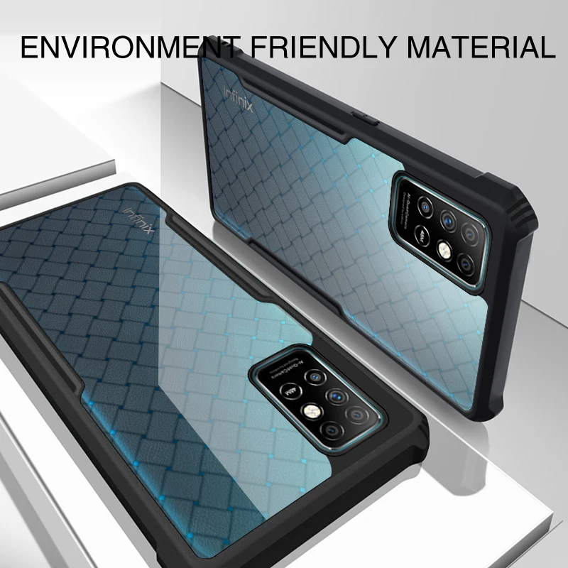 

Rzants For Infinix Note 8 Hard Soft Casing [BV Beetle] Hybrid Shockproof Slim Crystal Clear Cover