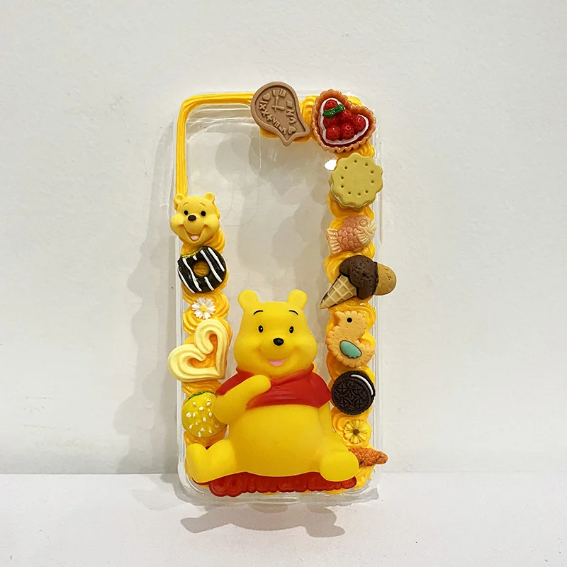 

Disney cartoon cute Winnie the Pooh handmade diy boy phone case for iphone 12mini/11promax/12promax/se/xr/7plus/8p/xs/xsmax/11