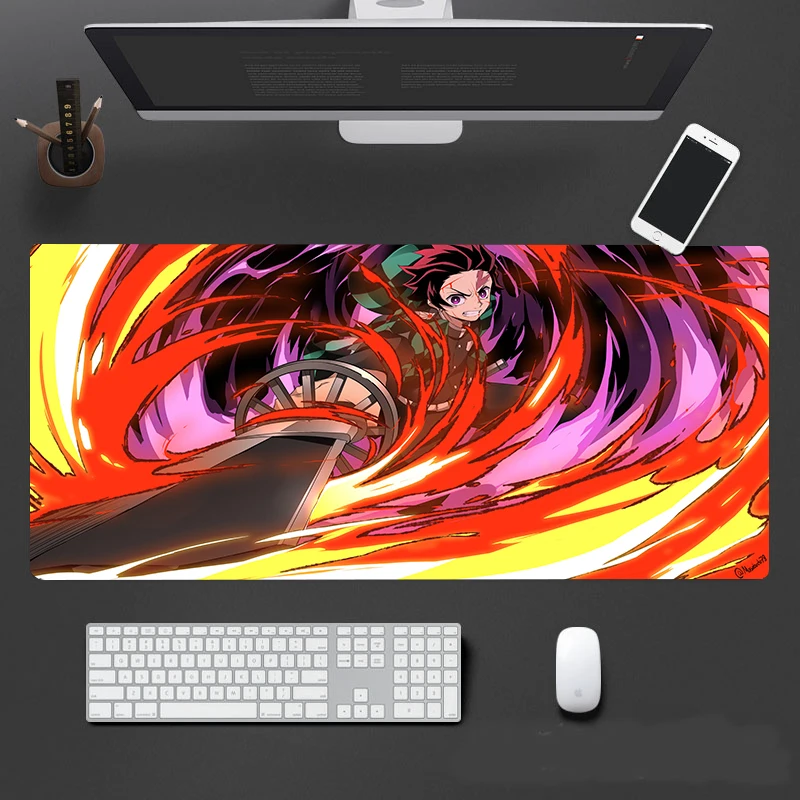 

Ghost Slayer Animation Large Gaming Mouse Pad Anti-slip Mat Table Mat Computer Mouse Pad
