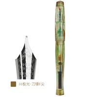 new moonman penbbs 323 celluloid acrylic fountain pen resin no pen clip iridium fine nib fashion office writing gift pen set