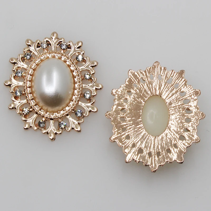 Золотистые подвески 10 шт. прозрачные стразы жемчужные пуговицы для свадебного