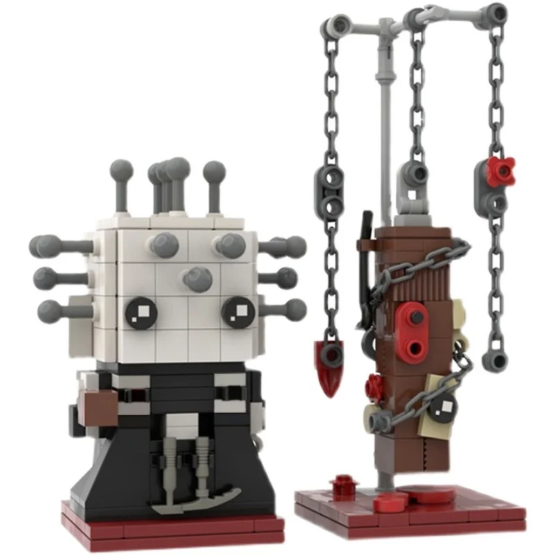 

Buildmoc Movie Ghost Chaser Brickheadz Nail Head Character Image Moc Series Creator Building Block Model Kid Ideas Toy Gift