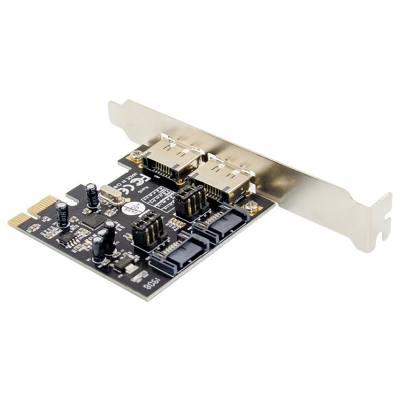 

PCI-E X1 ASM1061 SATA 3.0 Expansion Card 2-Channel SATA 6G Hard Drive Conversion Card
