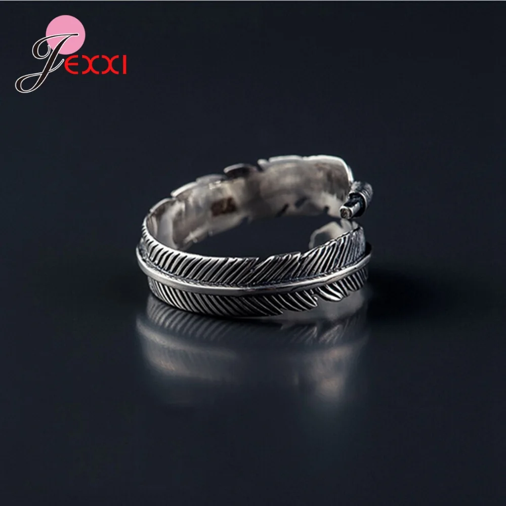 Регулируемое Винтажное кольцо из стерлингового серебра 925 пробы с открытыми