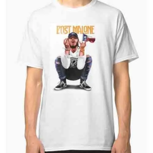 

New Post Malone Men's T-shirt WhiteNew T Shirt Spring Summer