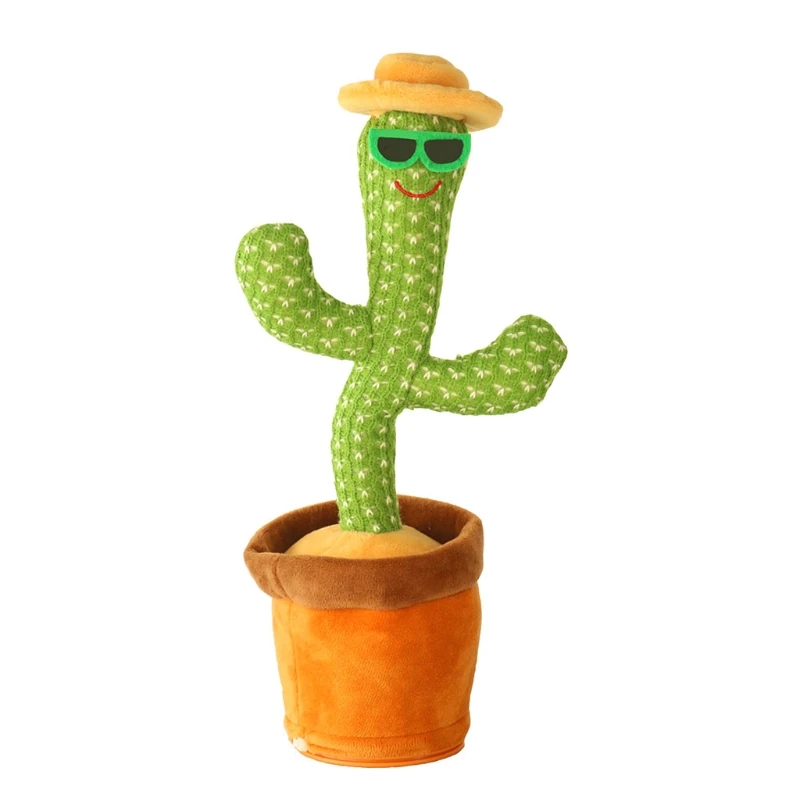 

Dancing Cactus Electronic Cactus Toy, Electronic Vibration Dancing Cactus, Singing And Swinging Straw Hat Potted Plant, Electric