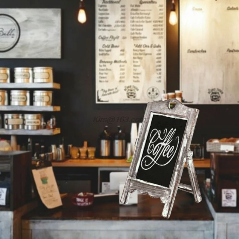 Wooden Desktop Memo Message Blackboard Chalkboard Easel Restaurant | Канцтовары для офиса и дома
