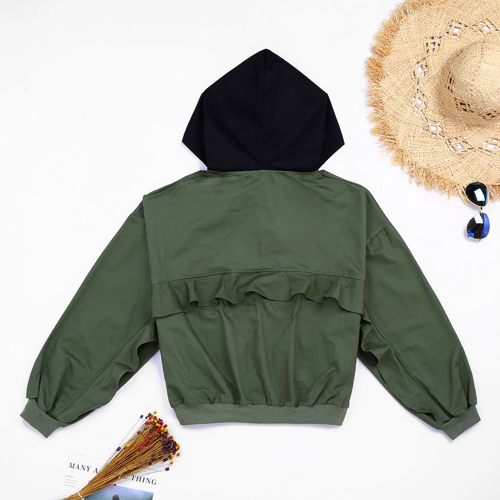 Женская короткая толстовка на молнии с длинным рукавом и карманами | одежда