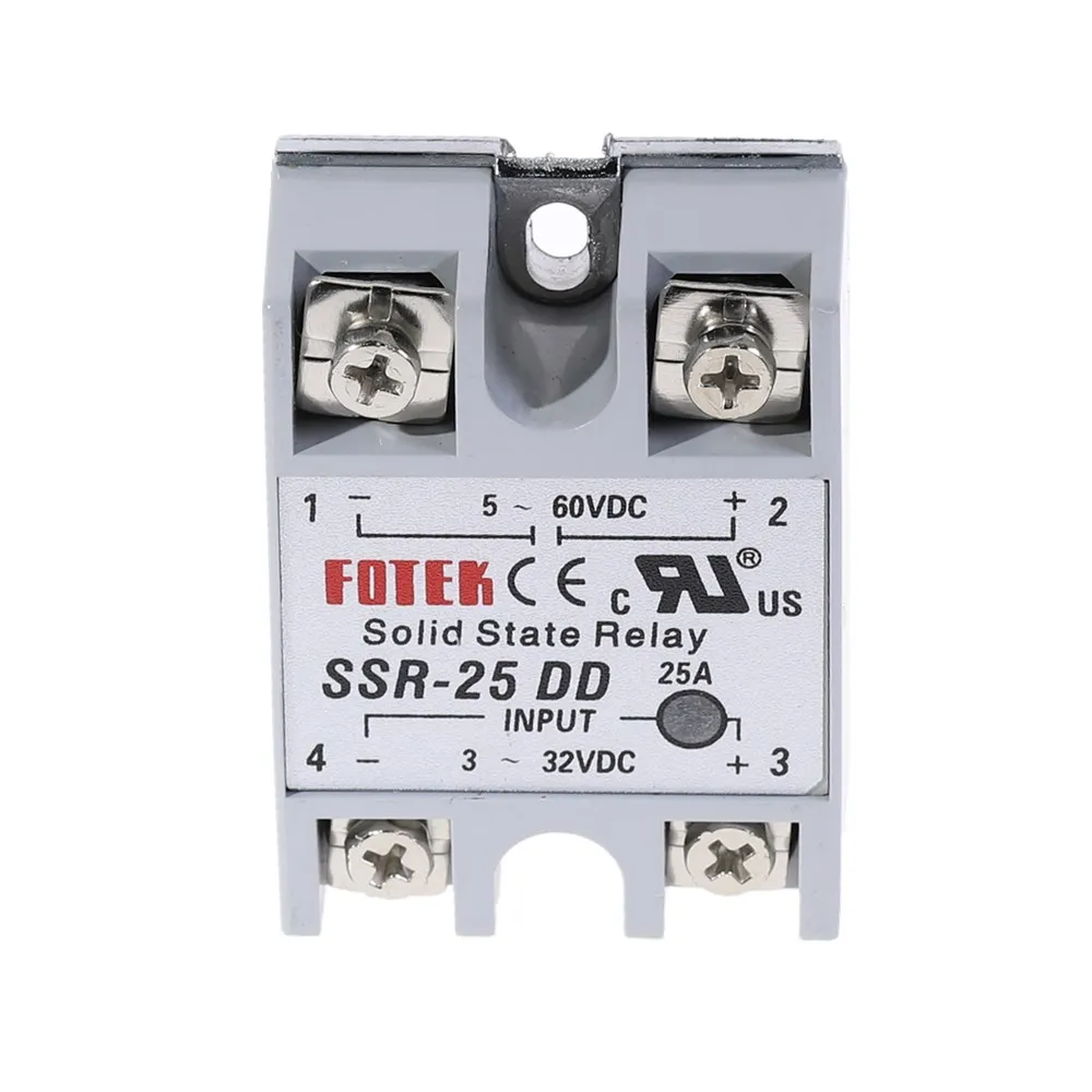 1 шт. SSR25DD SSR-25DD производитель 25A твердотельные реле, вход 3-32VDC выход 5-60VDC