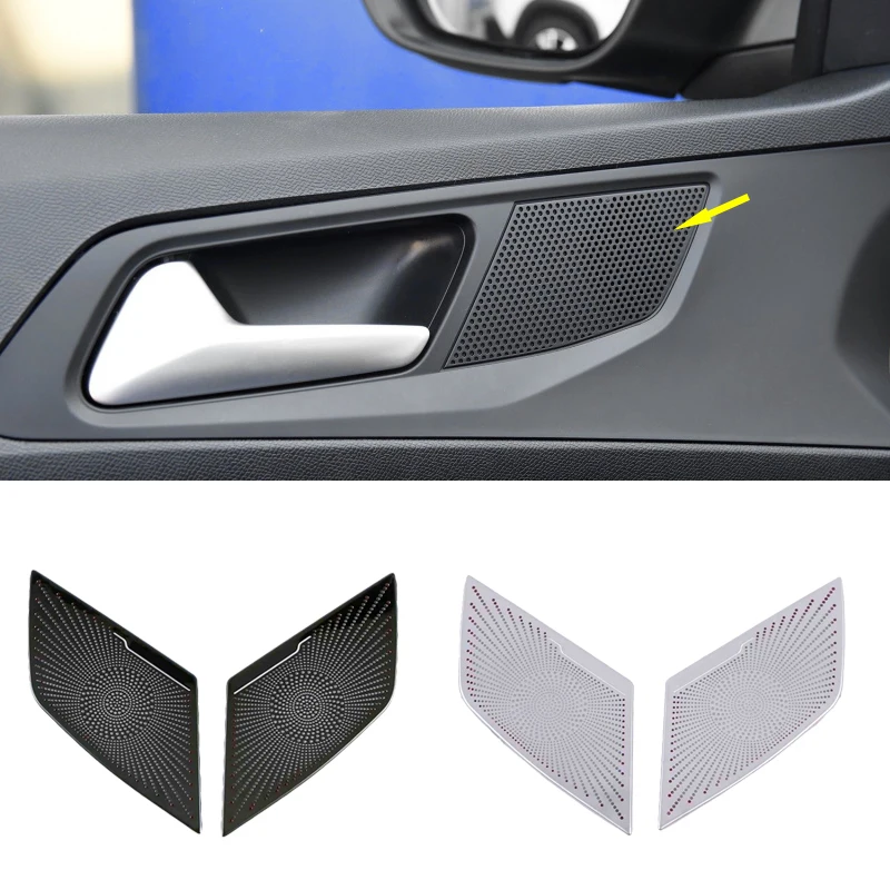 

Для Peugeot 408 2010-2019 2016 2017 2018 Автомобильная дверь громкий динамик звук хромированный динамик крышка отделка рамка наклейка интерьер