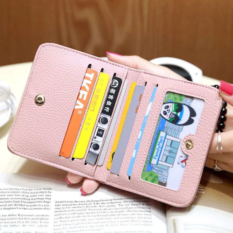 

Coin Purses Women PU Chic Mini Fashion Portable Korean Style Harajuku Solid Card Cash Holder Multi-pockets New Casual Lovely Ins