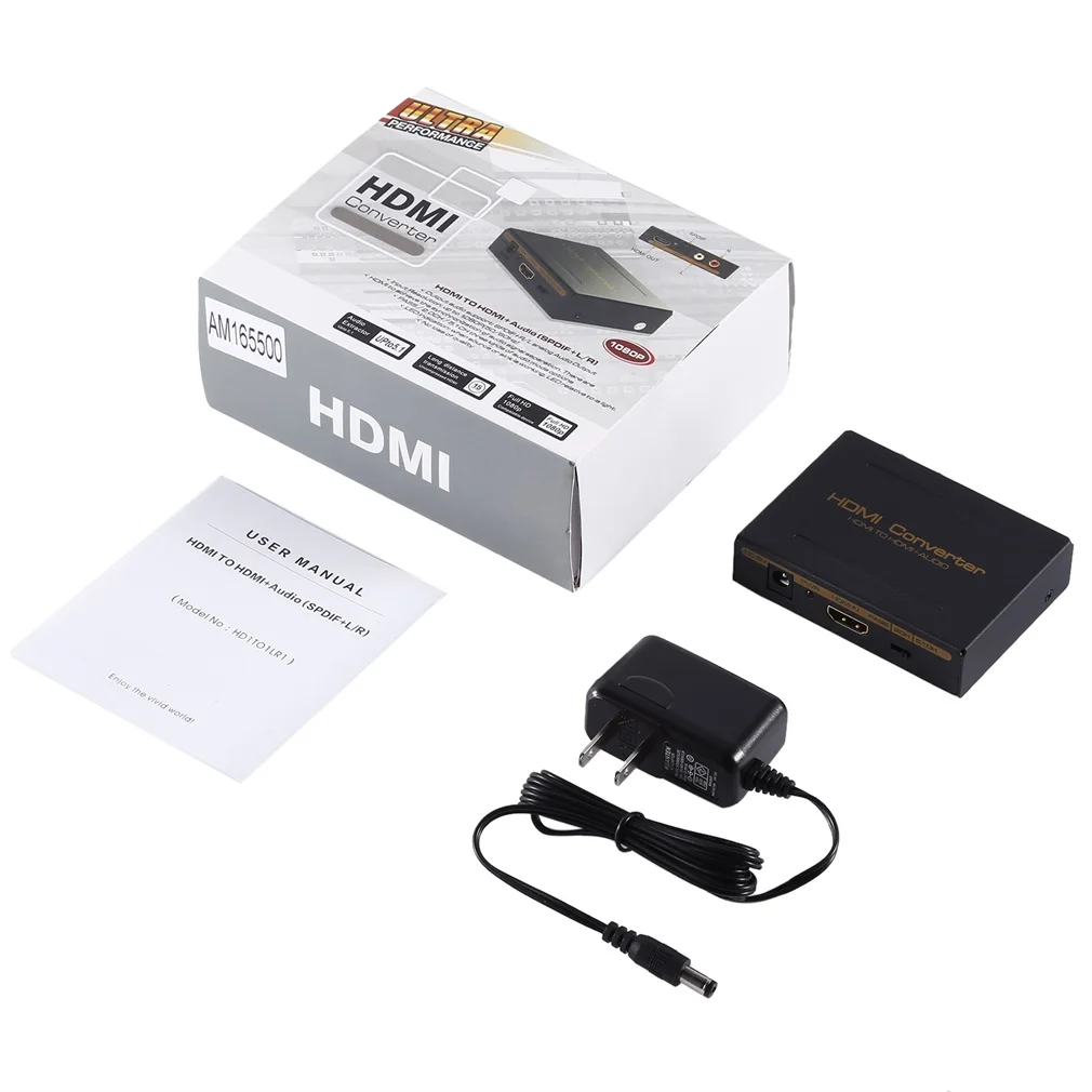 HDMI аудио экстрактор сплиттер для SPDIF RCA стерео L/R аналоговый выход конвертер