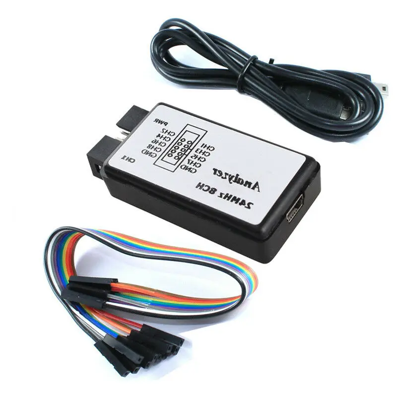 USB логический анализатор 24M 8CH микроконтроллер ARM FPGA инструмент отладки 24 МГц 16 12 8 4