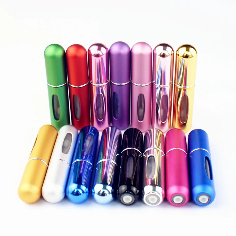 1PC Top Quality 5ml Perfume Bottle Mini Metal Sprayer Refillable Aluminum Perfume Atomizer Travel Size