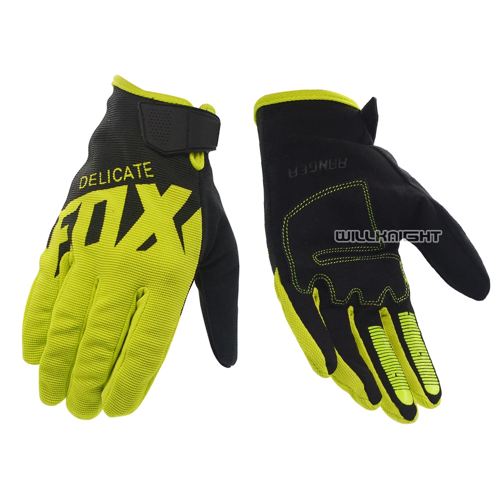 Женские черные и розовые перчатки с изящной лисой для езды на мотоцикле MTB DH Race