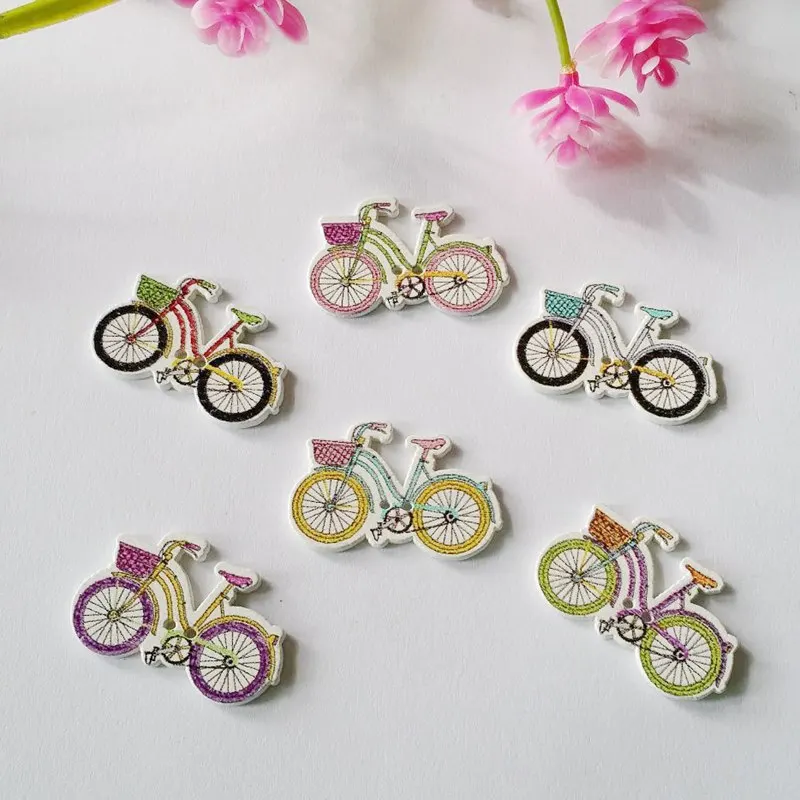 

50 шт./упаковка, деревянные пуговицы с двумя отверстиями