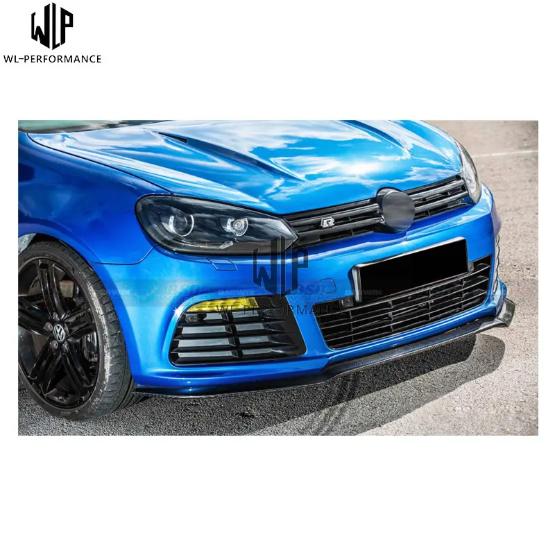 Golf 6 MK6 R20 сплиттер из углеродного волокна автомобильный передний бампер спойлер