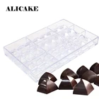 32 полости квадратный конус поликарбонатные формы для шоколада 8 г 25x25xH20mm Инструменты для выпечки шоколада пластиковые формы для шоколада