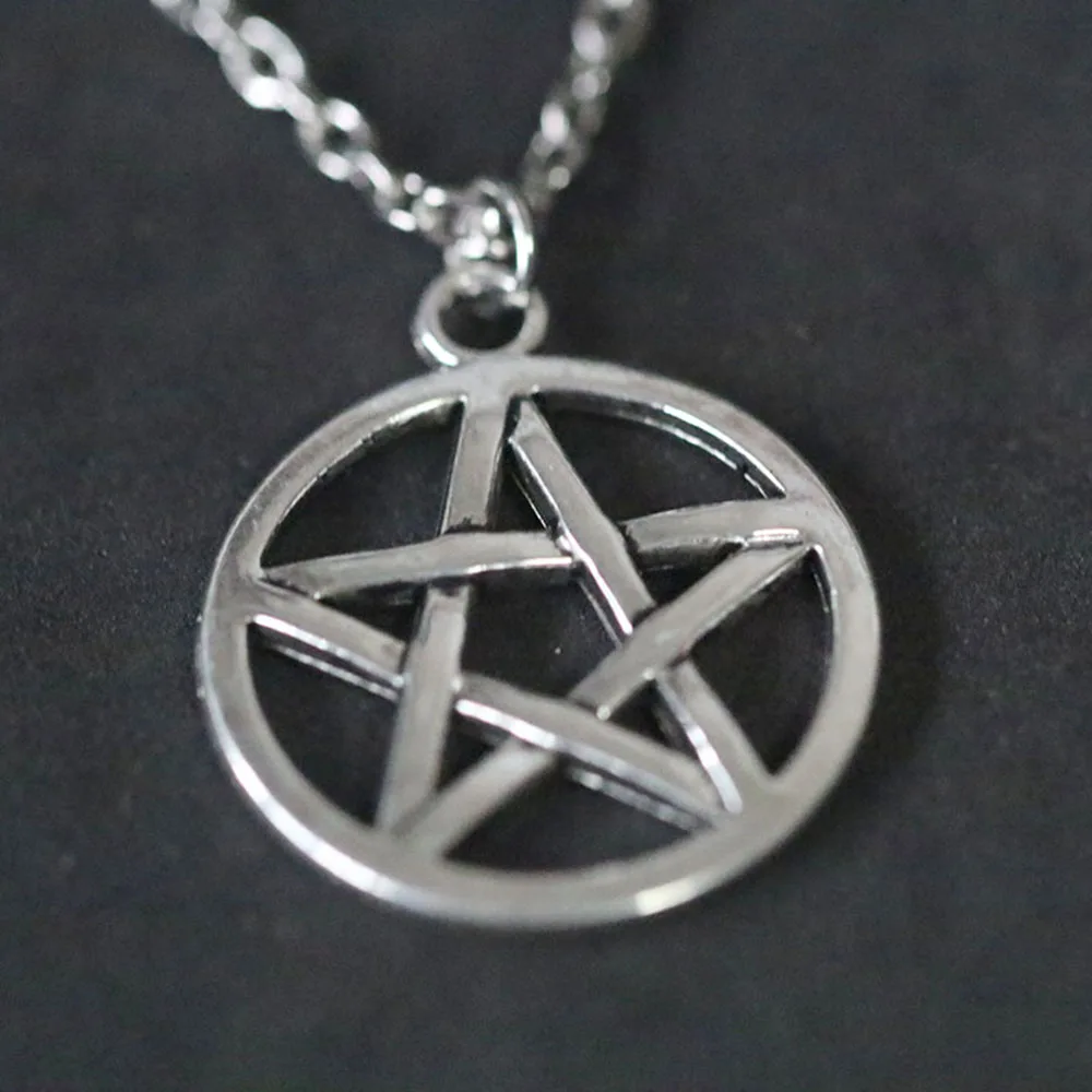Модное винтажное ожерелье с подвеской в виде звезды и пентаграммы для женщин